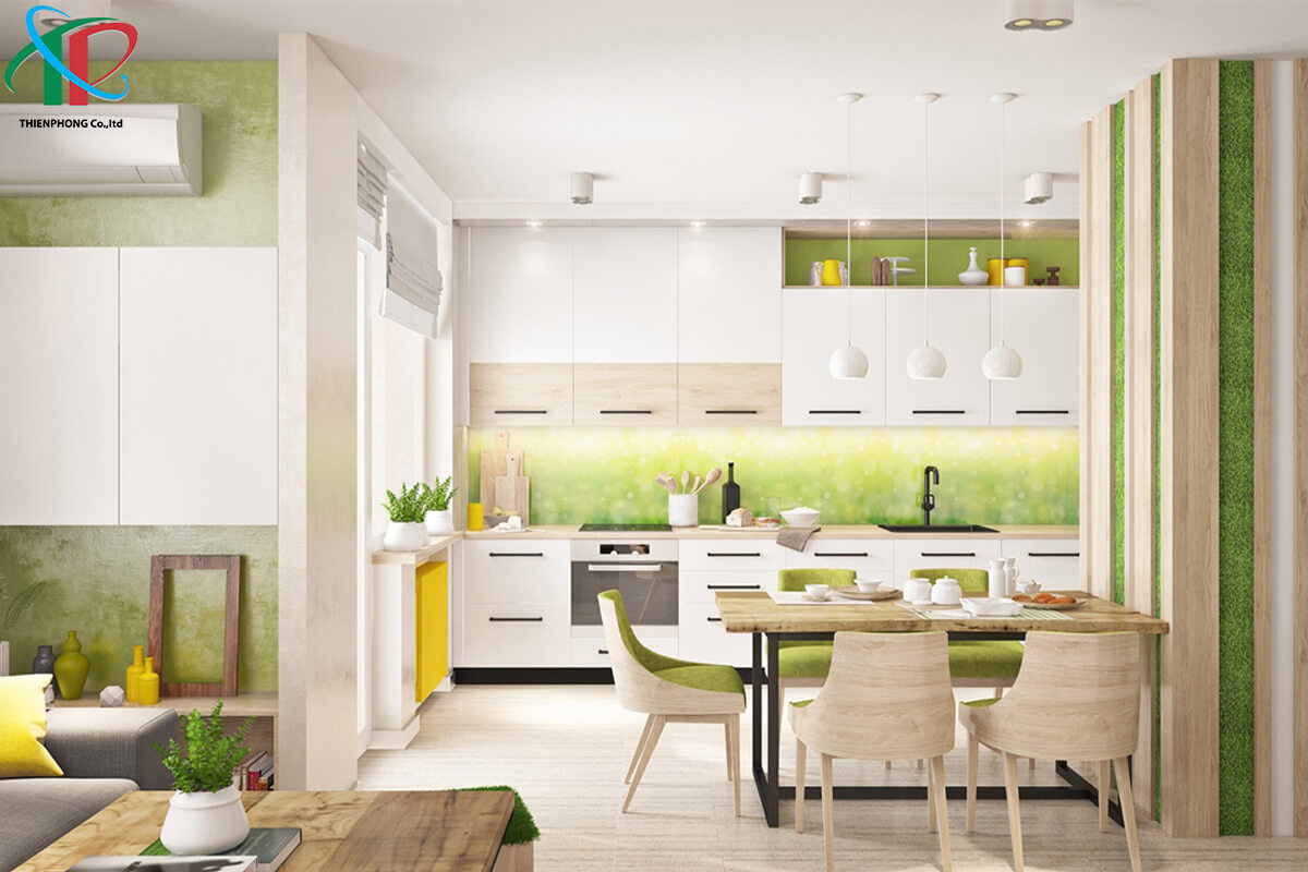 tu-bep-mau-trang-tren-tuong-mau-xanh