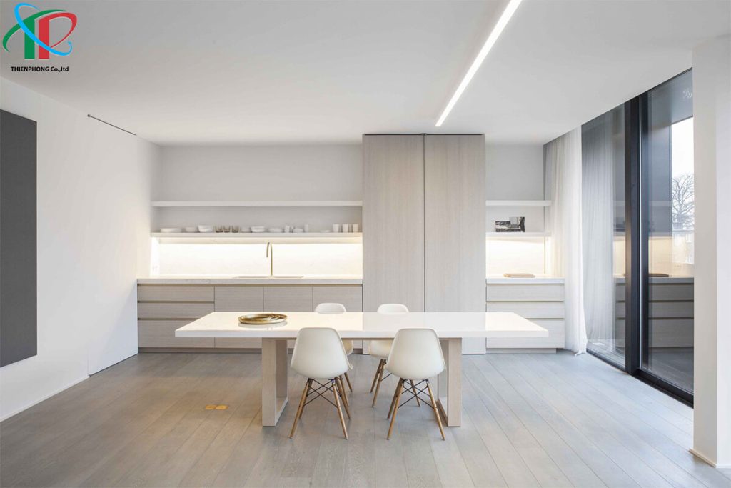 Phòng ăn phong cách tối giản