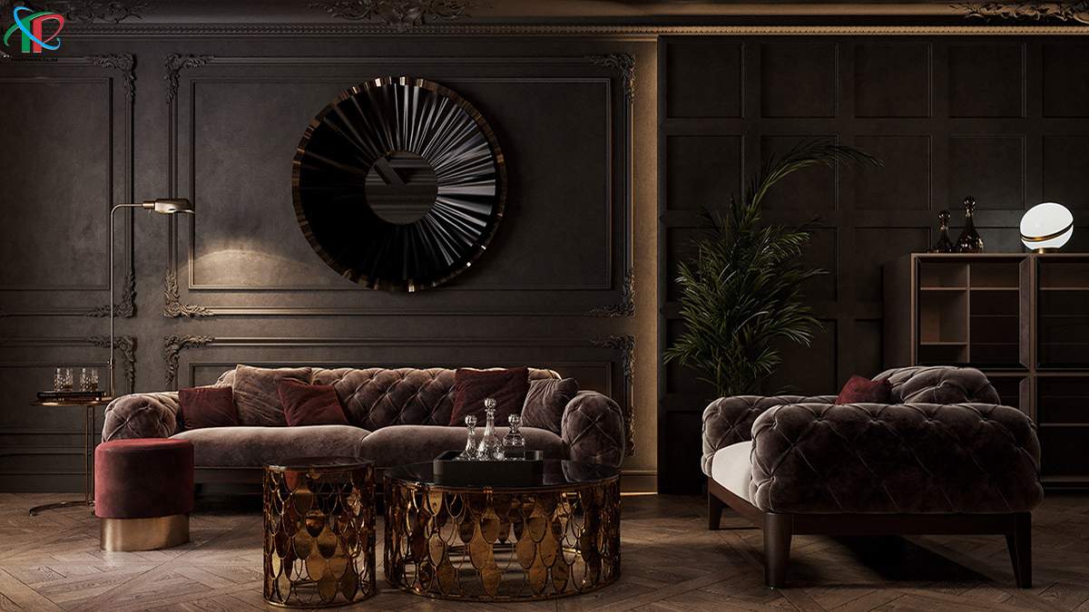 mau-thiet-ke-noi-that-biet-thu-co-dien-mau-den