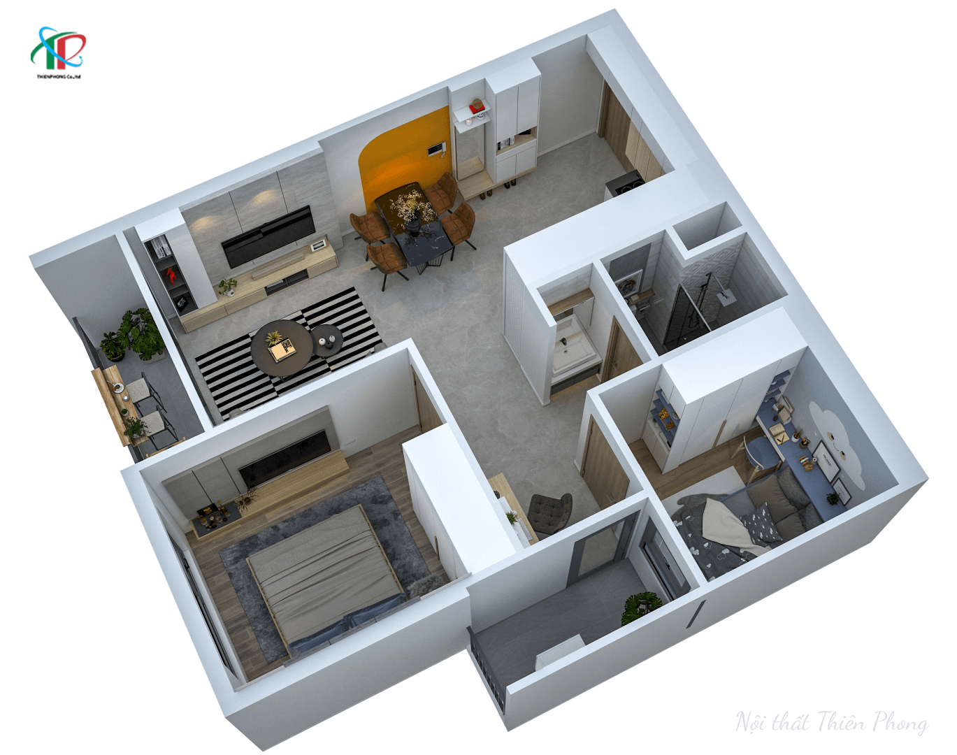 Căn hộ 2PN Vinhomes Grand Park - Phong cách Modern