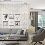 Thiết Kế Phòng Khách Hiện Đại Với Tông Màu Trắng Và Xám Thiết Kế Phòng Khách Hiện Đại Với Tông Màu Trắng Và Xám