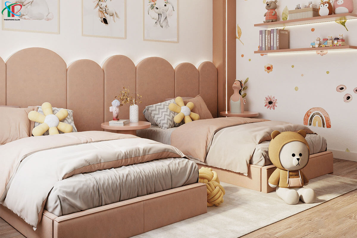 phong-ngu-cho-2-be-gai-mau-hong-nhat-1