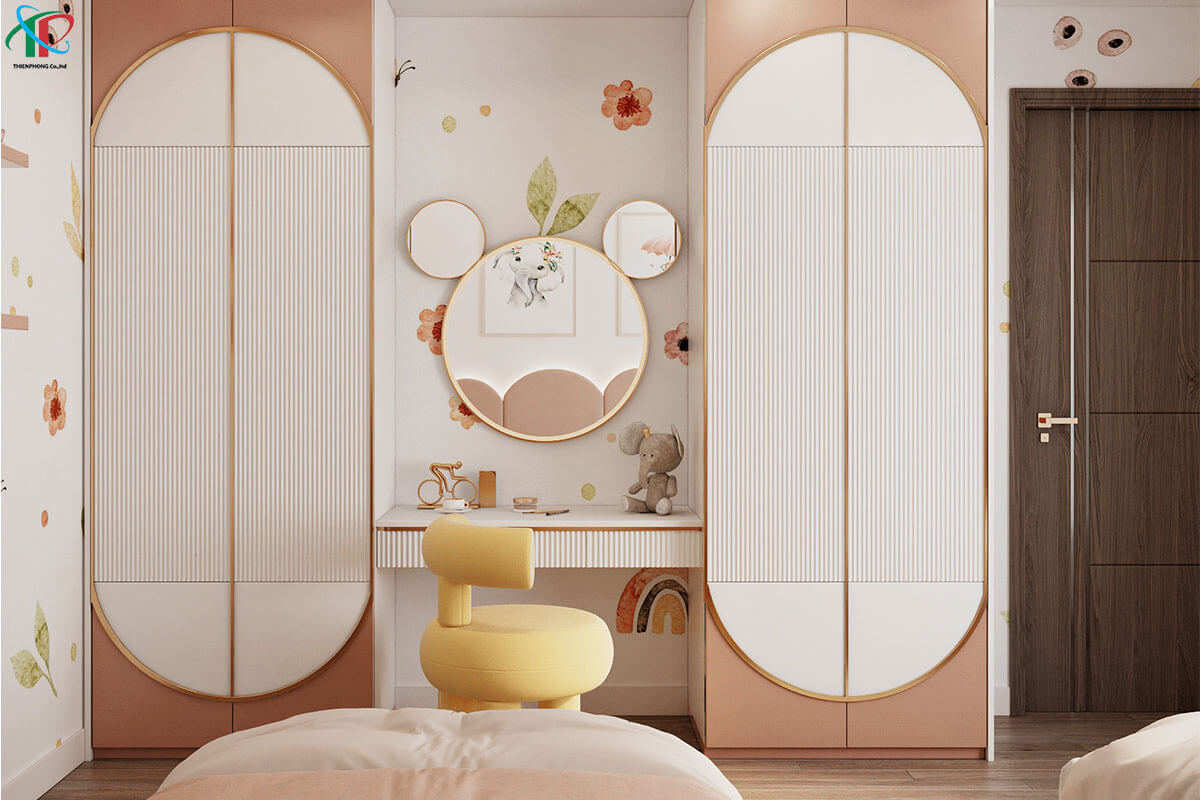 phong-ngu-cho-2-be-gai-mau-hong-nhat-2