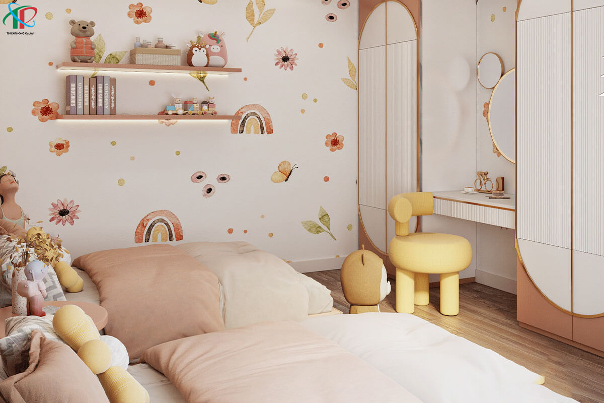 phong-ngu-cho-2-be-gai-mau-hong-nhat-4