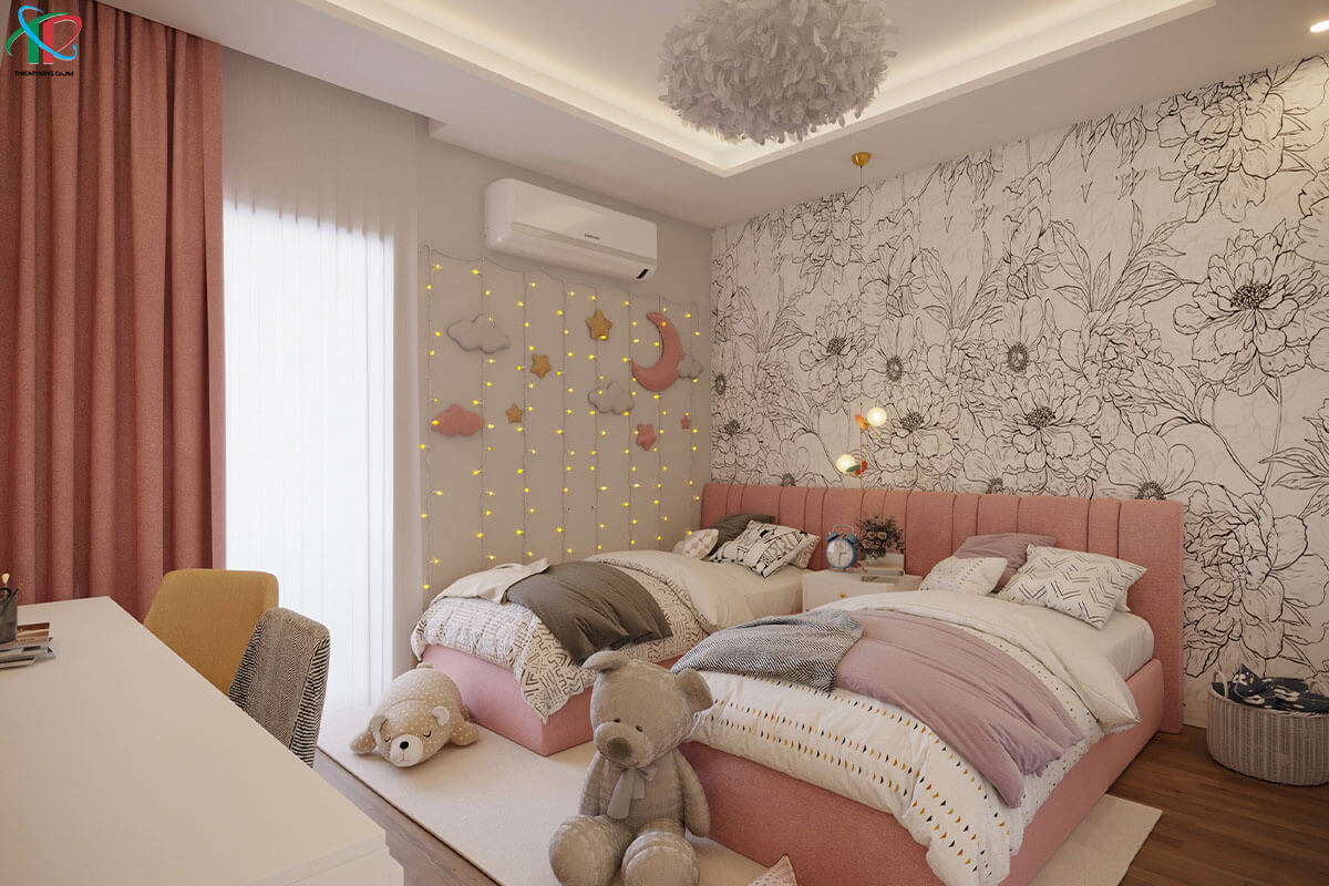 phong-ngu-ket-hop-mau-hong-va-trang