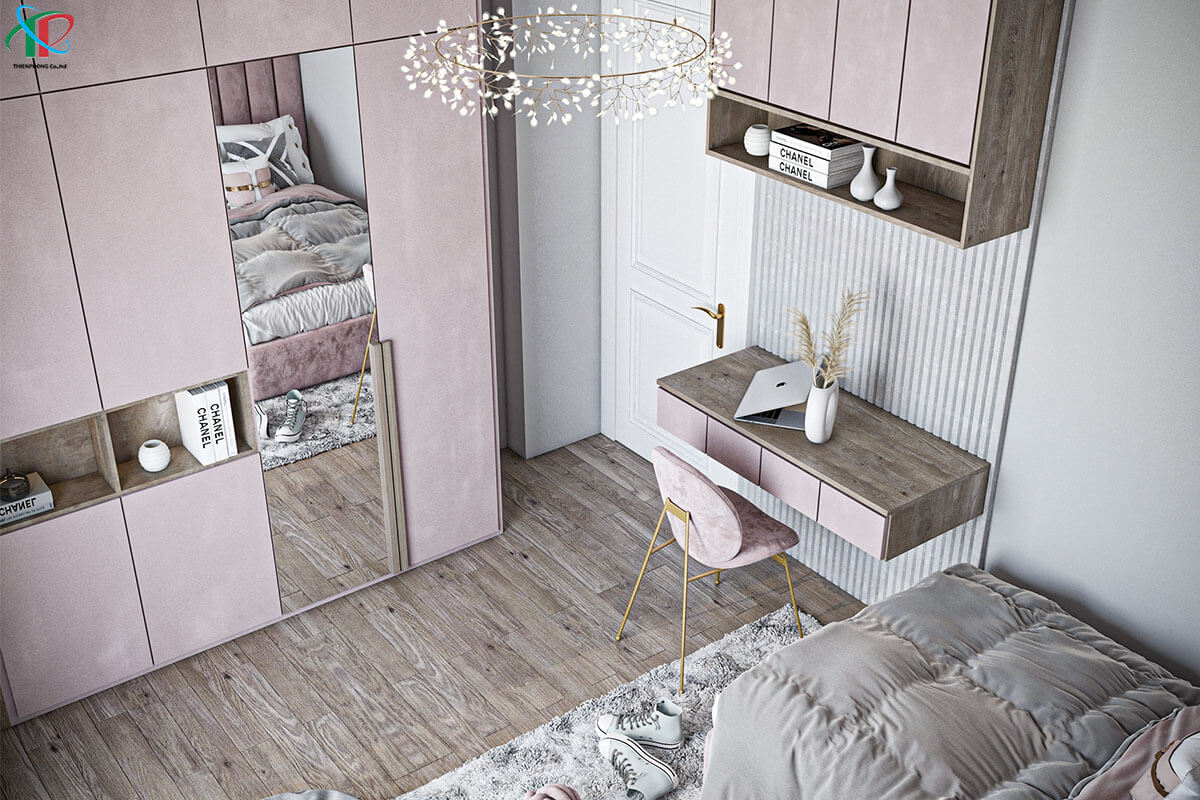 phong-ngu-cho-2-be-gai-ket-hop-mau-hong-va-xanh-da-troi-nhat-2