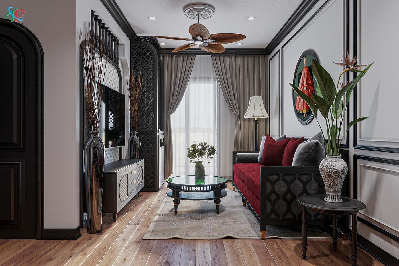 can-ho-phong-cach-hoai-co-50m2-3