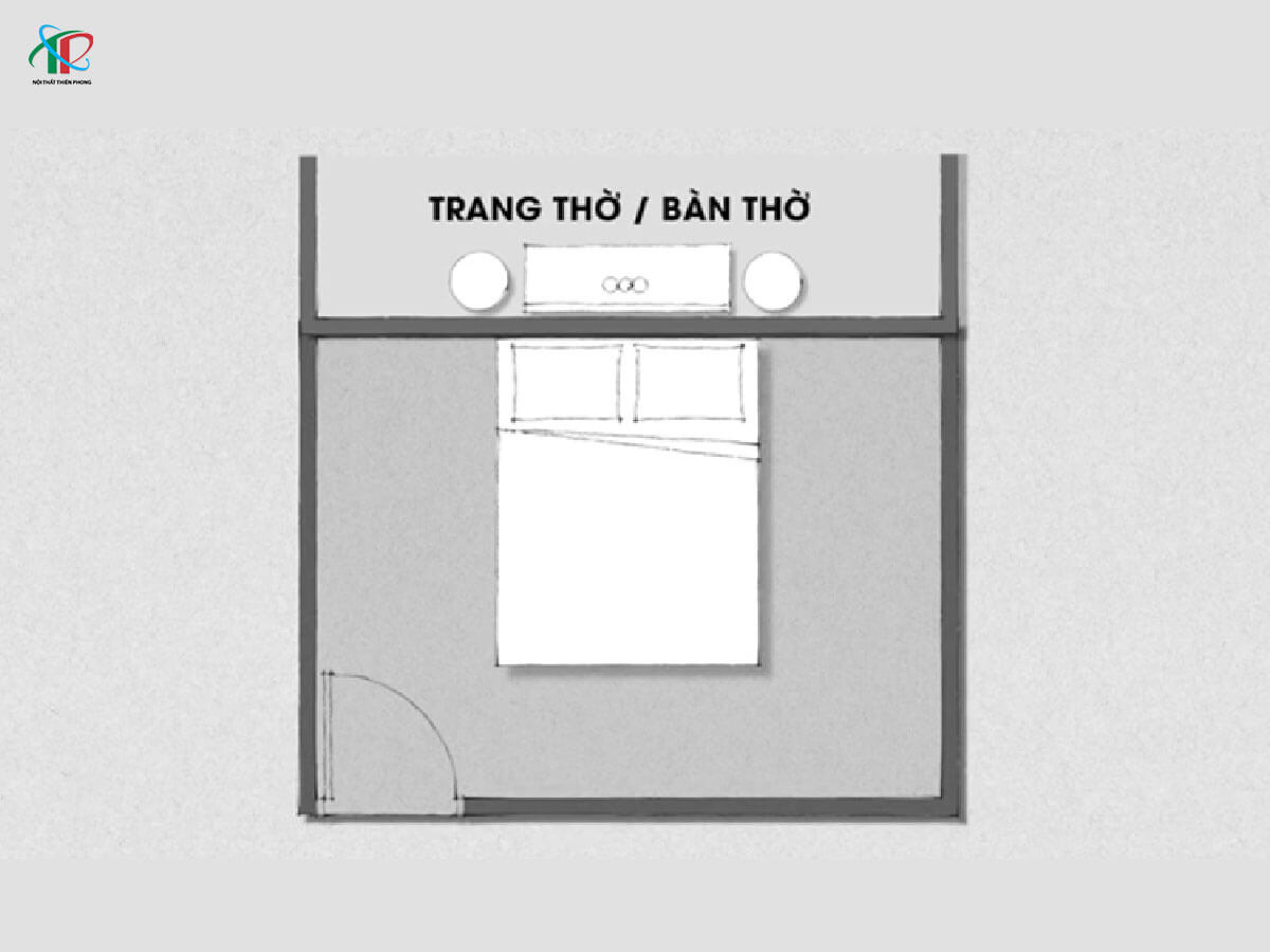 ke-giuong-ngu-theo-phong-thuy-tranh-giuong-ngu-phia-sau-ban-tho